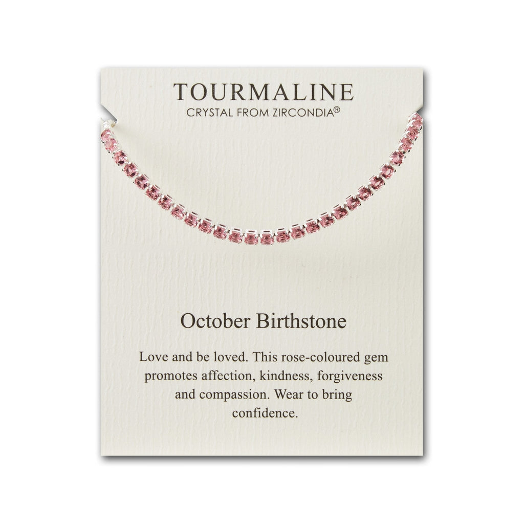 October Birthstone Friendship Slider Bracelet with Tourmaline Zircondia® Crystals