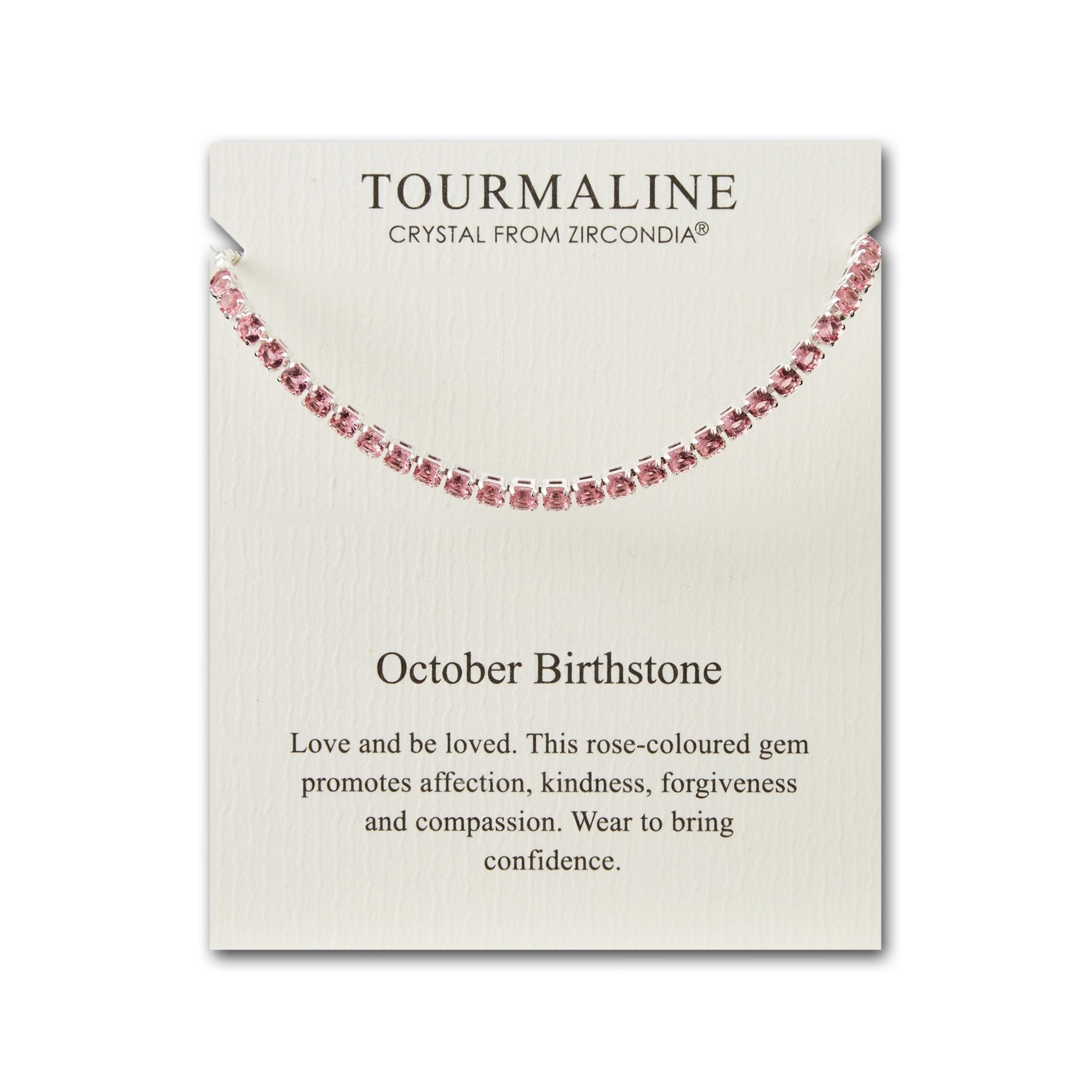 October Birthstone Friendship Slider Bracelet with Tourmaline Zircondia® Crystals