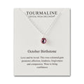 October (Tourmaline) Birthstone Necklace Created with Zircondia® Crystals