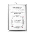 October (Tourmaline) Birthstone Stretch Charm Bracelet with Quote Gift Box