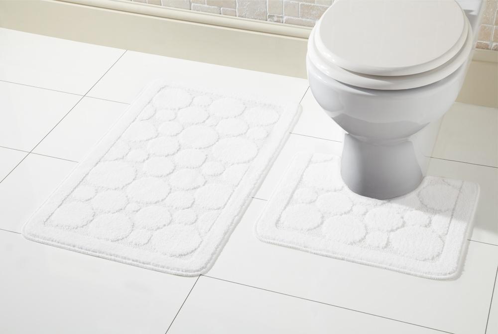 OLIVIA ROCCO Cali Bath Mat And Pedestal Set Ultra Soft Non Slip Highly Absorbent