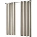 OLIVIA ROCCO Blackout Thermal Eyelet Curtains Natural colour Energy Efficient Ring Top