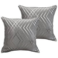 OLIVIA ROCCO Geo Sparkle Geometric Silver Cushion Covers 2 Pack For Sofa Bedroom Refresh Sofa Accent