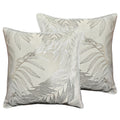 OLIVIA ROCCO Leaf Sparkle Cushion Covers 2 Pack Leaf Natural Modern Decorative Throw