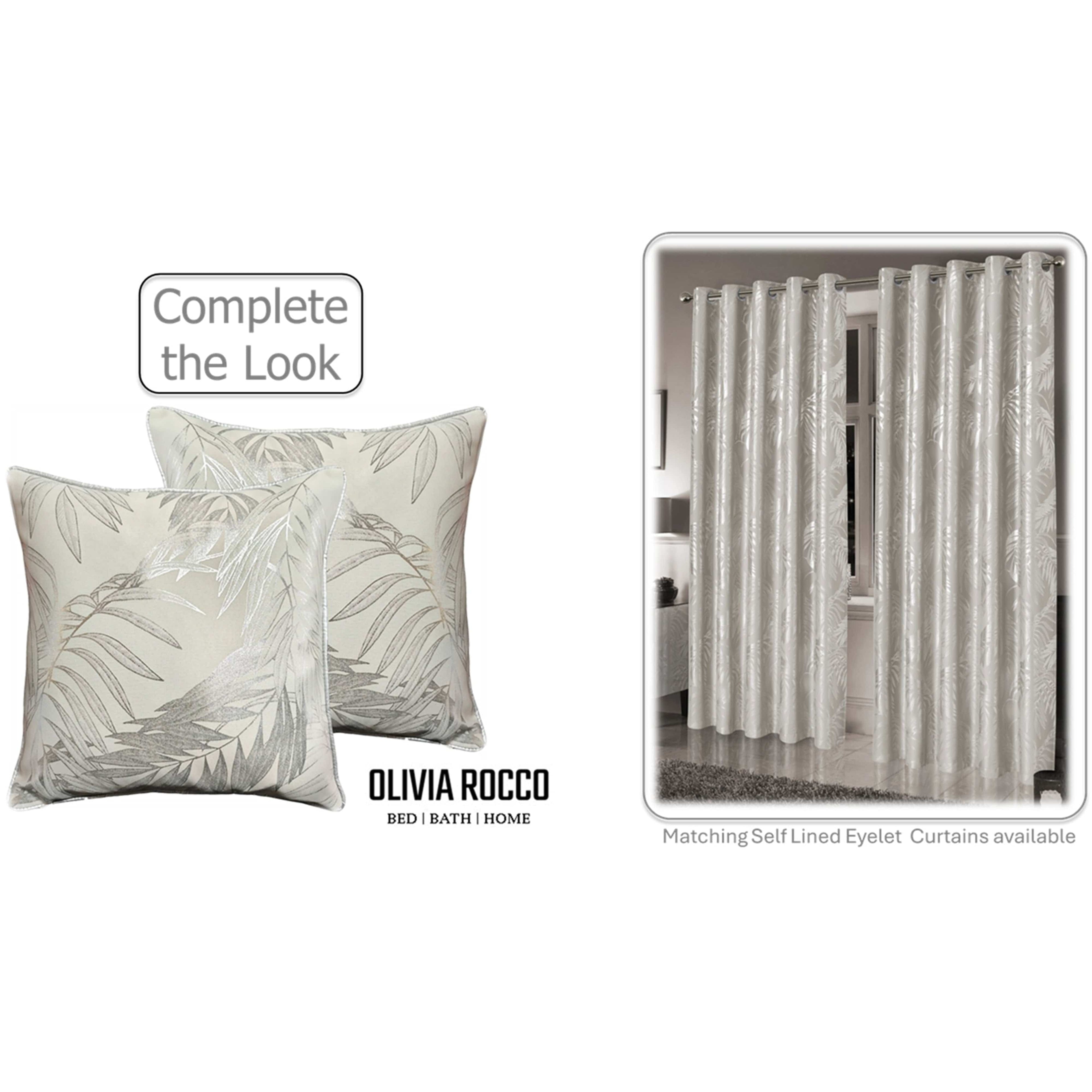 OLIVIA ROCCO Leaf Sparkle Cushion Covers 2 Pack Leaf Natural Modern Decorative Throw