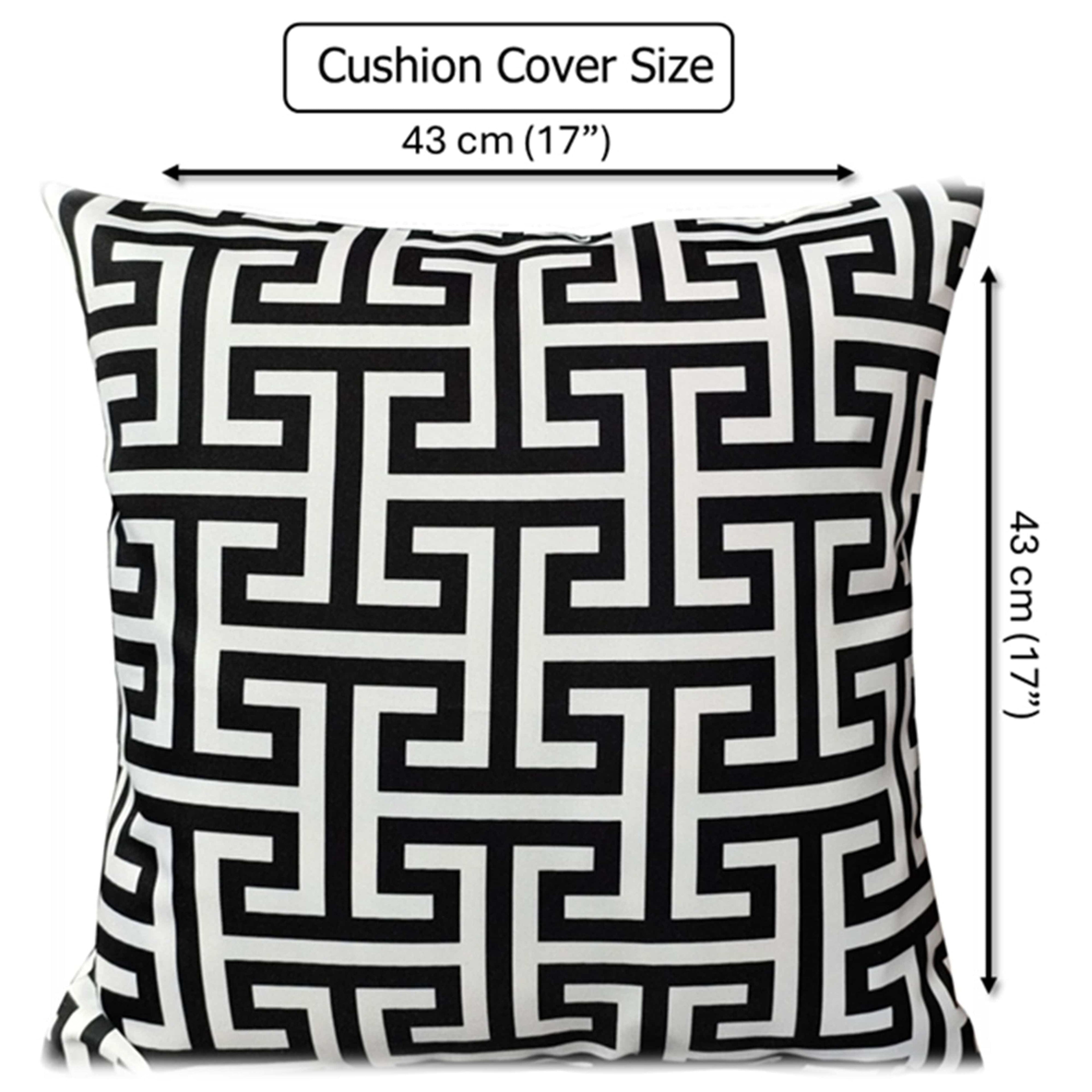 OLIVIA ROCCO Milano Black Waterproof Cushion Covers 43x43 cm Reversible Breathable
