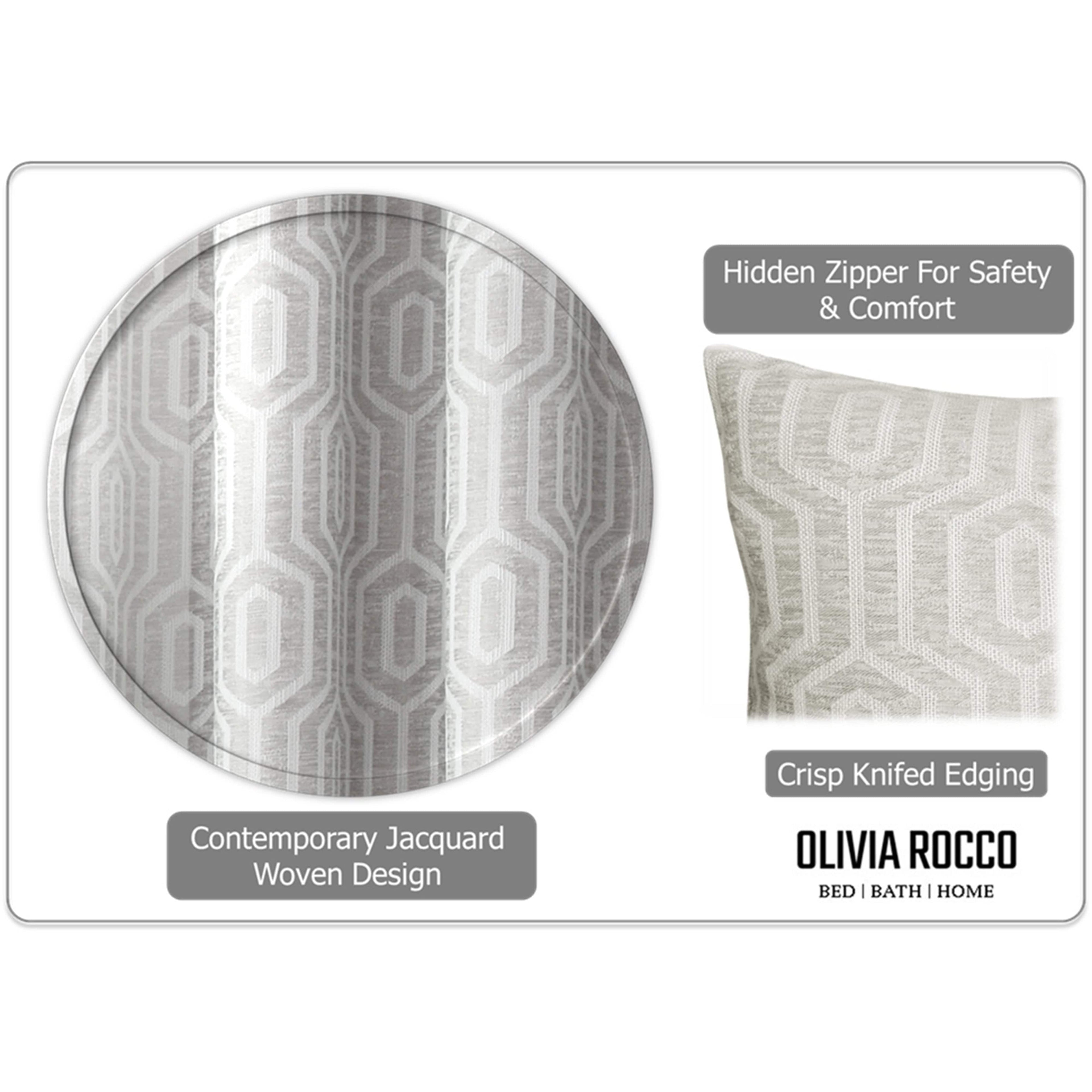 OLIVIA ROCCO Paris Cushion Covers 2 Pack Modern Natural Decorative Square Scatter