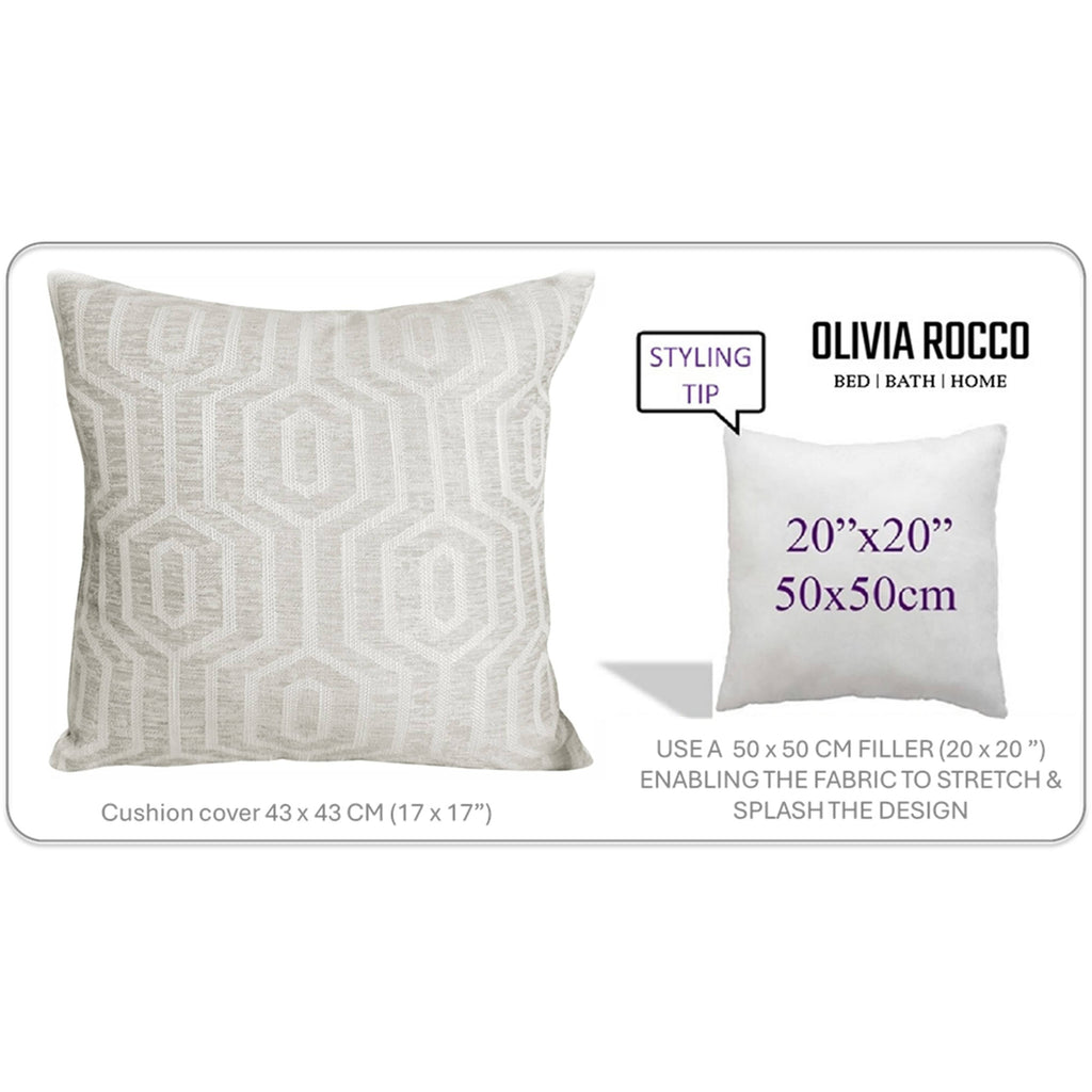 OLIVIA ROCCO Paris Cushion Covers 2 Pack Modern Natural Decorative Square Scatter