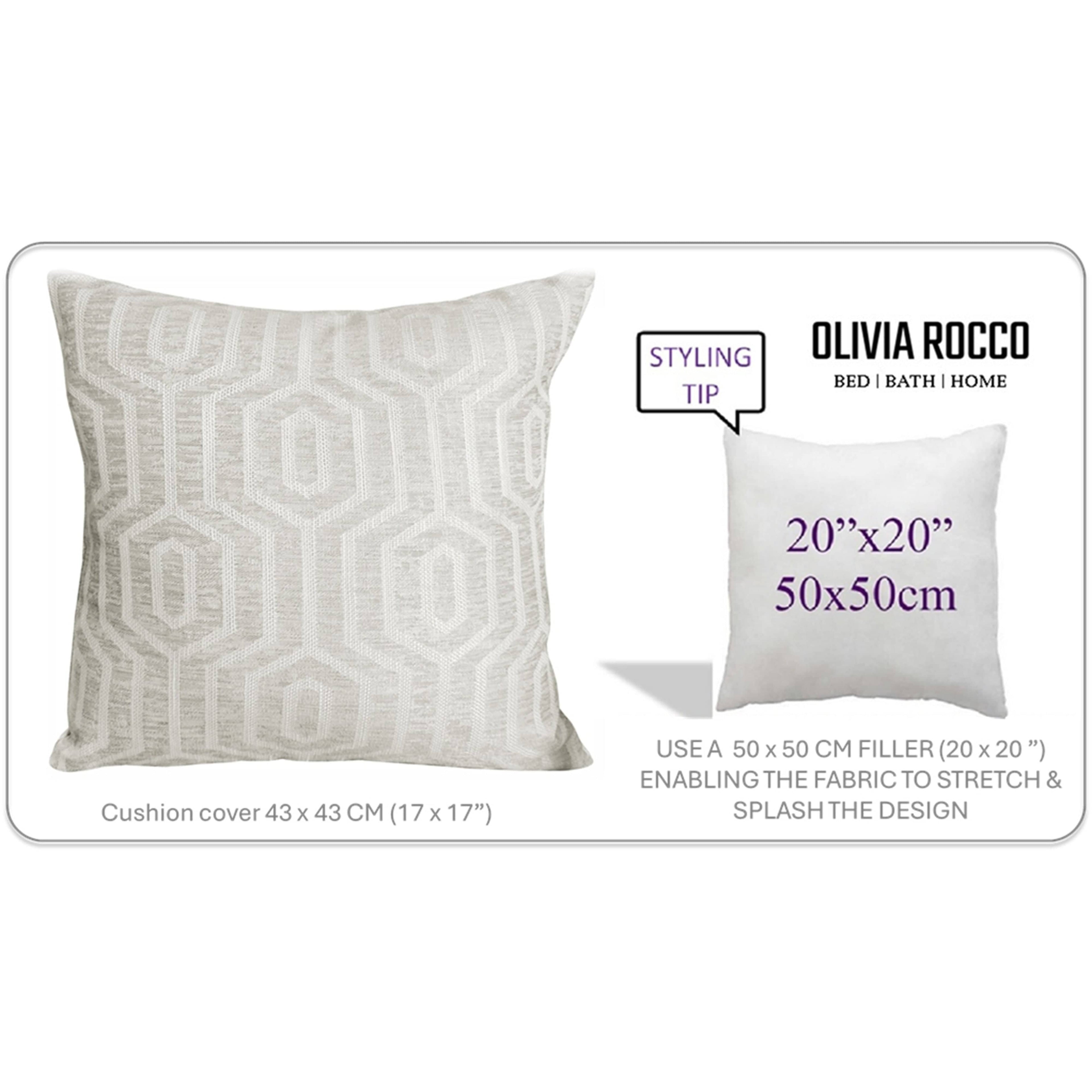 OLIVIA ROCCO Paris Cushion Covers 2 Pack Modern Natural Decorative Square Scatter