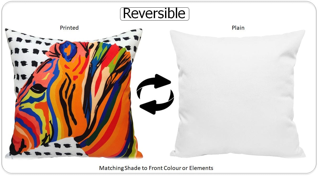 OLIVIA ROCCO Kampala Orange Waterproof Cushion Covers 43 x 43 cm Reversible Breathable