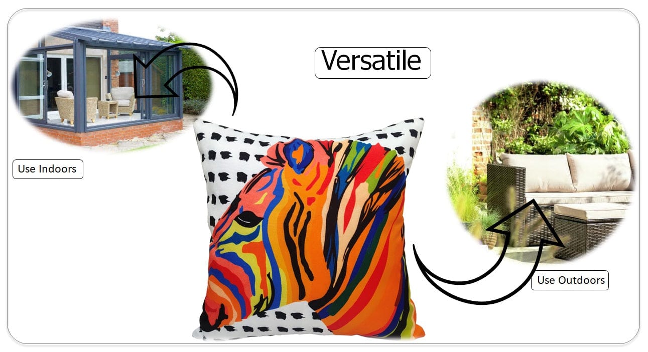OLIVIA ROCCO Kampala Orange Waterproof Cushion Covers 43 x 43 cm Reversible Breathable