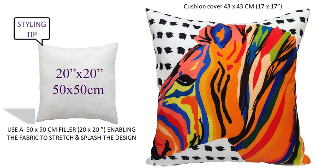 OLIVIA ROCCO Kampala Orange Waterproof Cushion Covers 43 x 43 cm Reversible Breathable