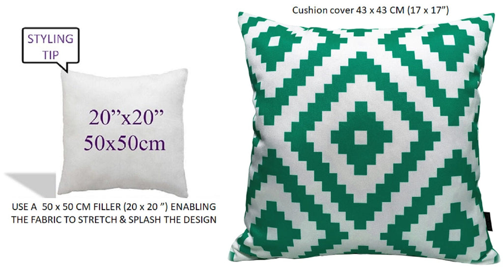 OLIVIA ROCCO Nairobi Lime Green Waterproof Decorative Cushion Covers 43 x 43cm Super Soft Bedroom Refresh Accent