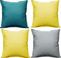 OLIVIA ROCCO Pack Of 4 Waterproof Cushion Covers 60 x 60 cm For Outdoor And Indoor Use