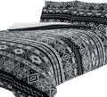 OLIVIA ROCCO Aztec Print Teddy Duvet Set With Reversible Sherpa Fleece Fur Luxurious