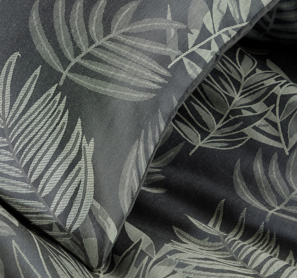 OLIVIA ROCCO Leaf Jacquard Reversible Duvet Cover Sets Grey And Pink Cotton Blend Eco