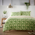 OLIVIA ROCCO Floral Leaves Teddy Duvet Set Reversible Sherpa Fleece Winter Bedding Single
