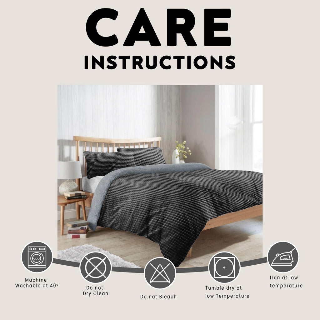 OLIVIA ROCCO Maine Check Fleece Duvet Cover Set Reversible With Pillowcases Super Soft