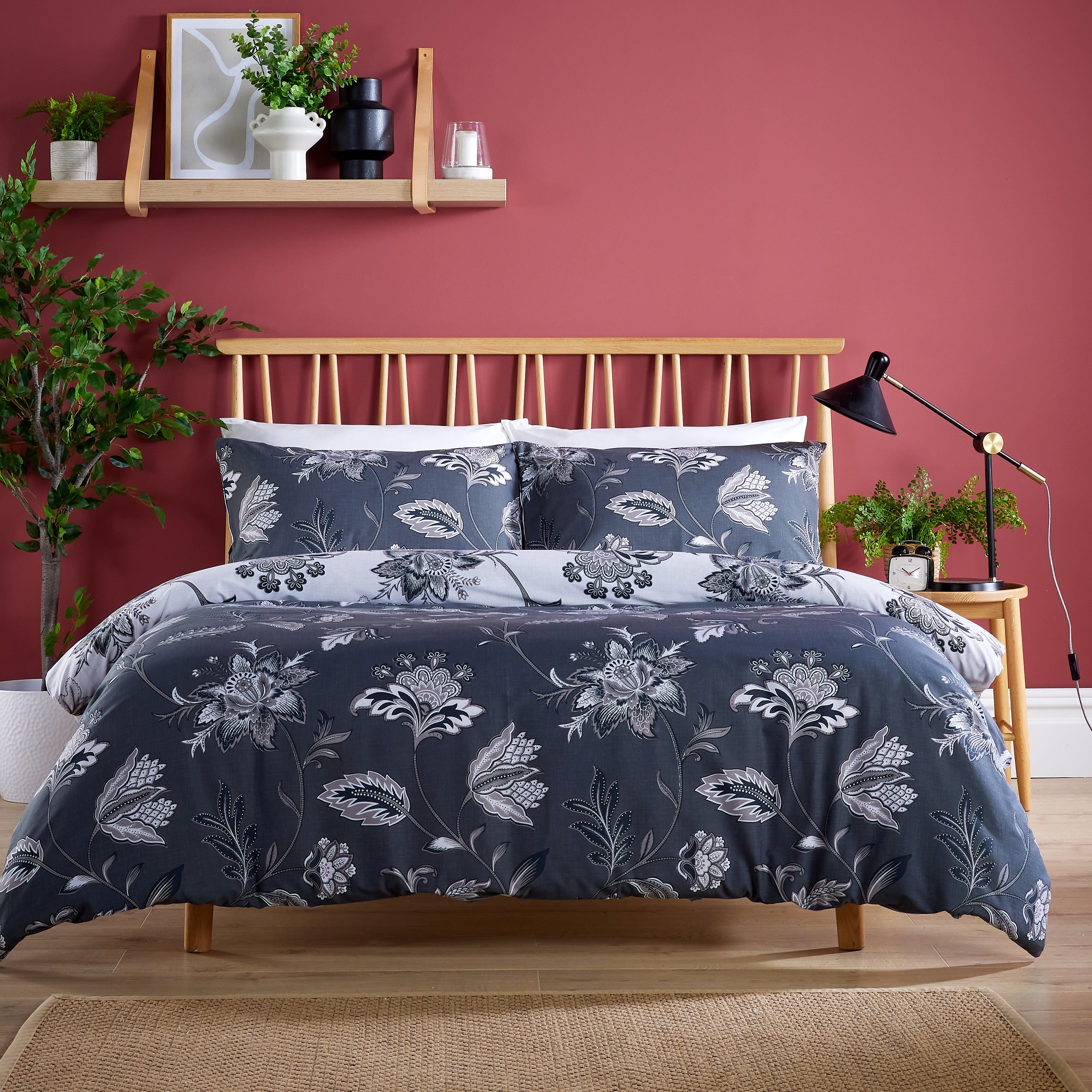 OLIVIA ROCCO Shimla Duvet Cover Set Easy Care Reversible Quilt Cover With Pillowcases