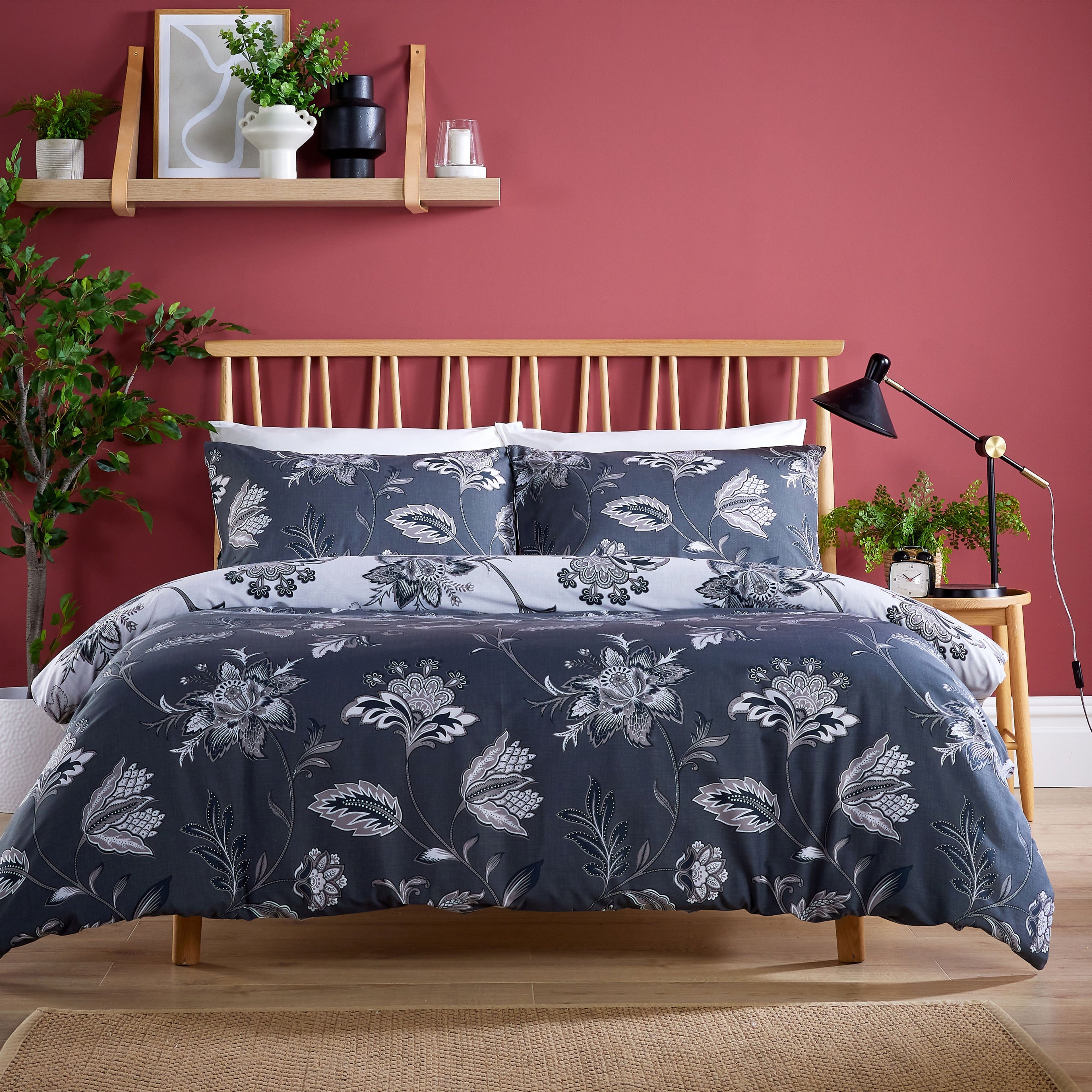 OLIVIA ROCCO Shimla Duvet Cover Set Easy Care Reversible Quilt Cover With Pillowcases