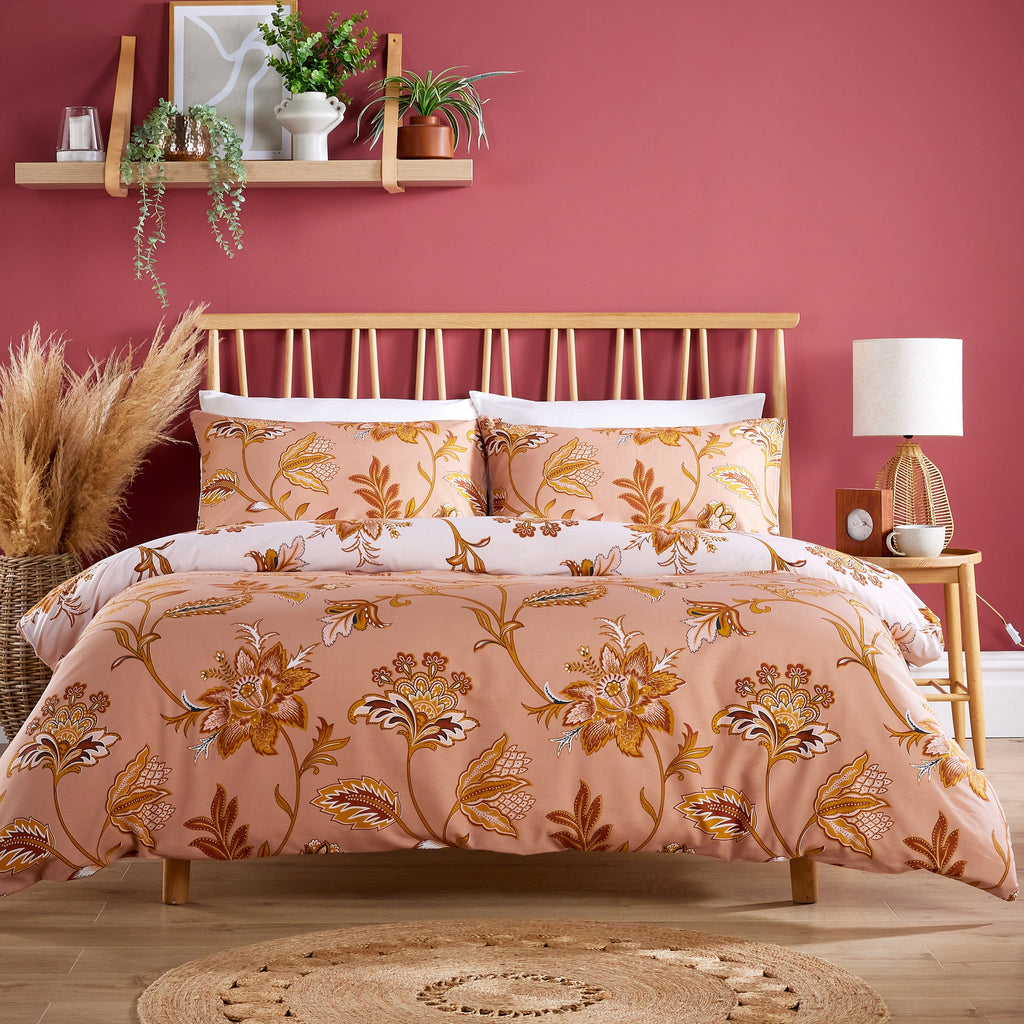 OLIVIA ROCCO Shimla Duvet Cover Set Easy Care Reversible Quilt Cover With Pillowcases