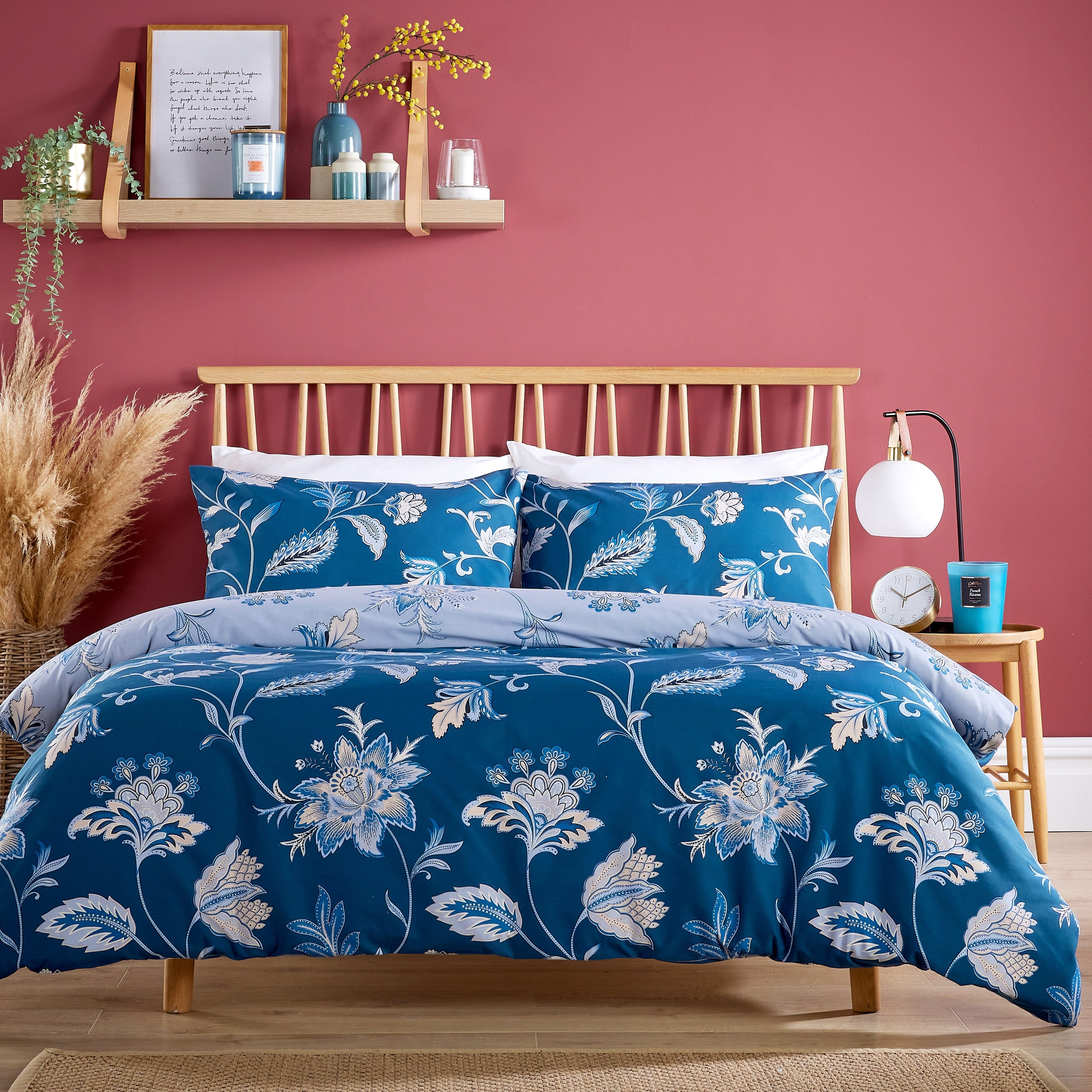 OLIVIA ROCCO Shimla Duvet Cover Set Easy Care Reversible Quilt Cover With Pillowcases