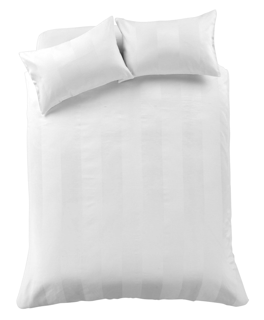 OLIVIA ROCCO Waffle Stripe Handwoven Jacquard Cotton Rich Duvet Cover Set Multiple Sizes