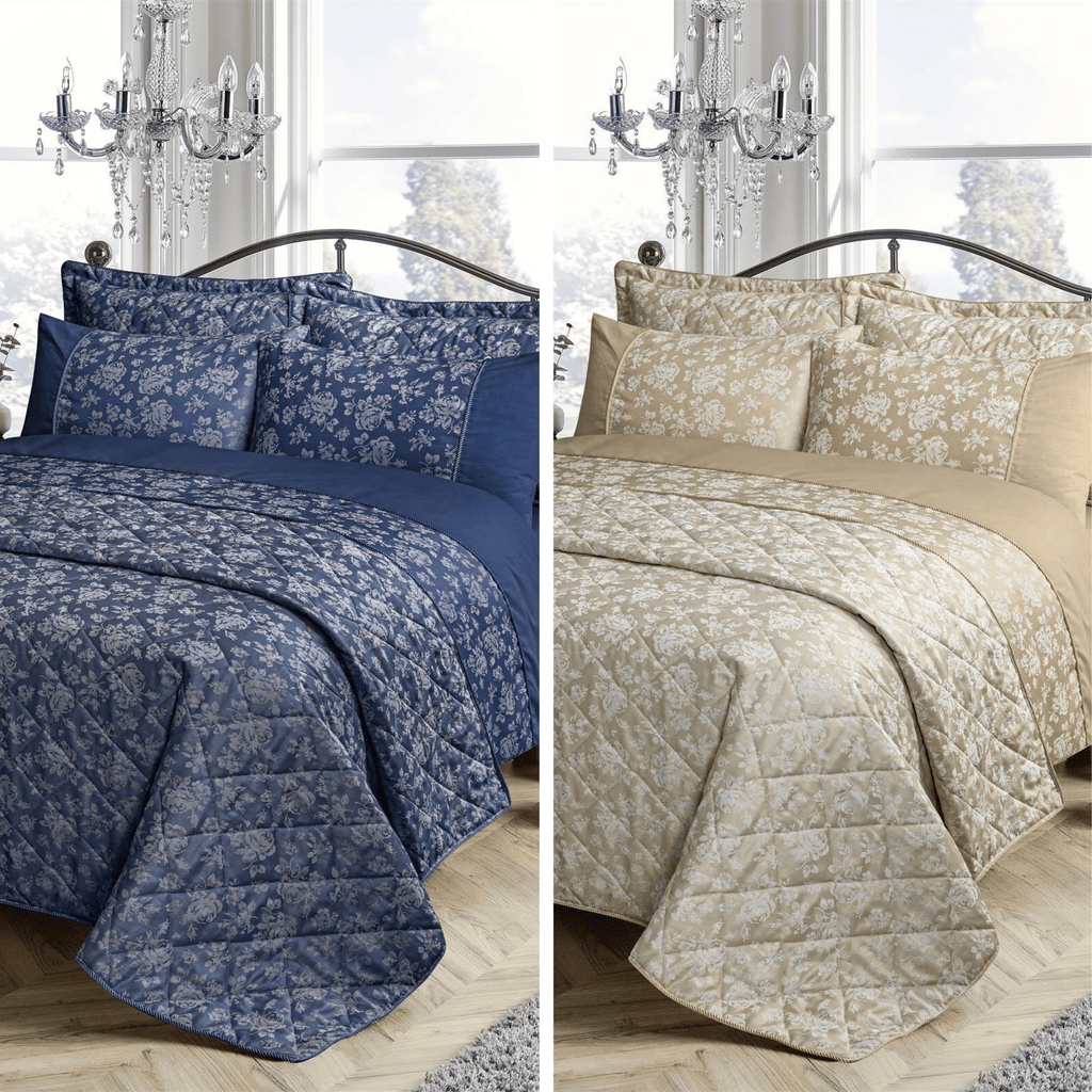 OLIVIA ROCCO Kew Hand Woven Jacquard Cotton Quilt Cover Duvet Set Cotton Rich Bedspreads