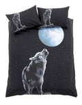 OLIVIA ROCCO Duvet Cover Set Moonlight Wolf 3D Photo Panel Design Cotton Rich OEKO TEX