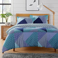 OLIVIA ROCCO Jasper Teal Printed Duvet Cover Set Easy Care With Button Closure for a Hotel-Style Bedroom Refresh