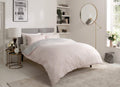 OLIVIA ROCCO Chambray Reversible Duvet Set Cotton Rich Bedding In Grey And Pink Sizes