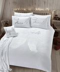 OLIVIA ROCCO Angel Wings Teddy Fleece Duvet Set Pink White Grey Super Soft Faux Fur