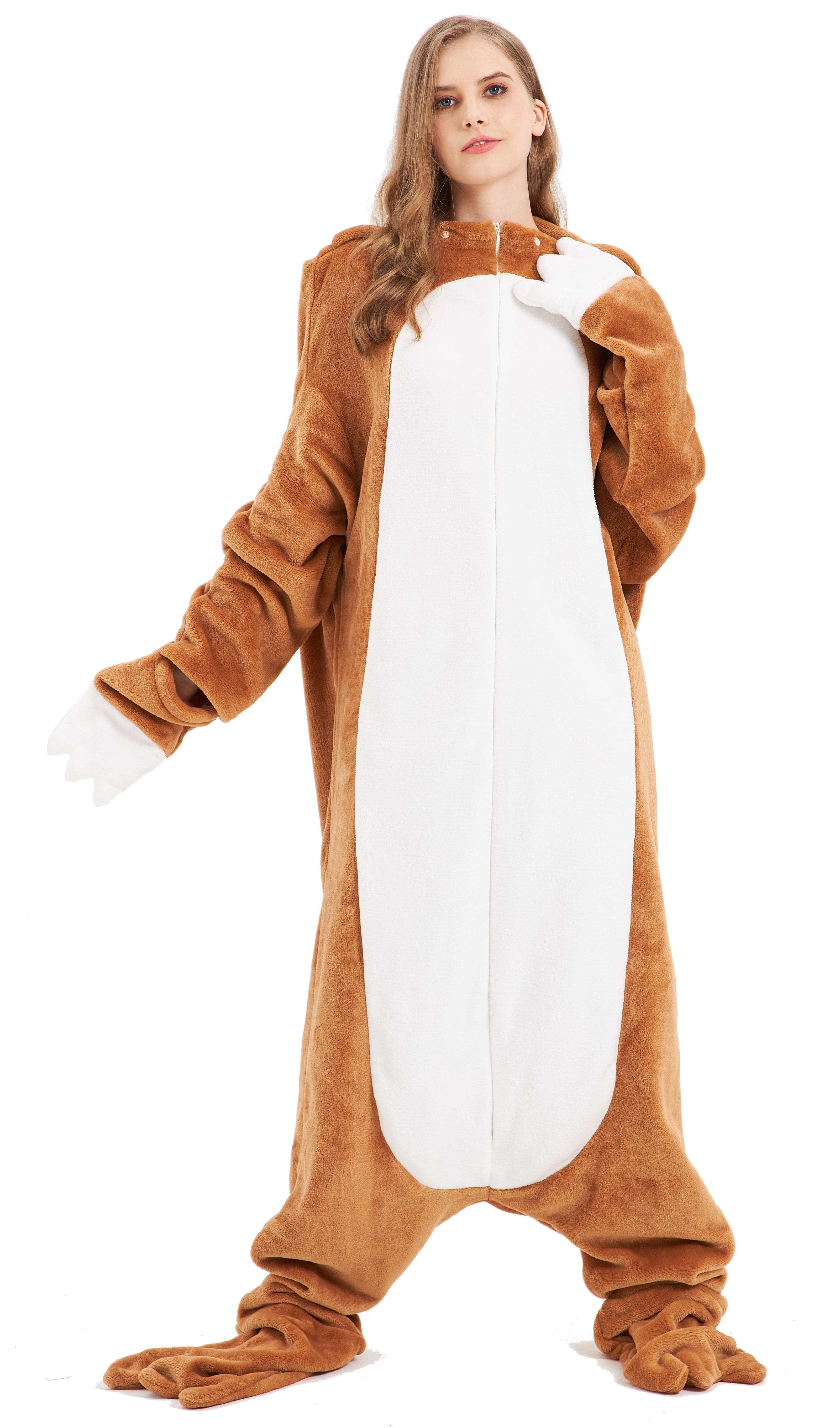 OLIVIA ROCCO Oversized Sloth Animal Wearable Fleece Blanket Hoodie for Sofas and Beds