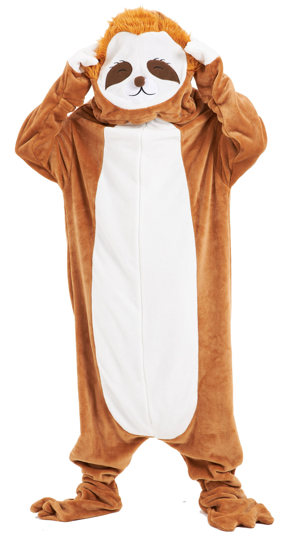 OLIVIA ROCCO Oversized Sloth Animal Wearable Fleece Blanket Hoodie for Sofas and Beds