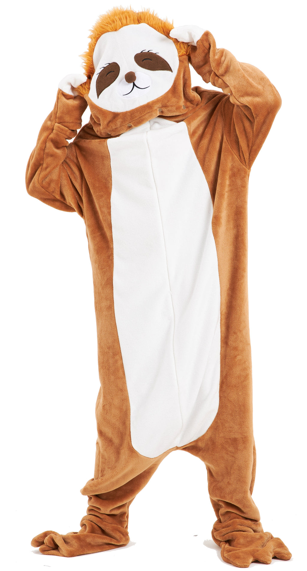 OLIVIA ROCCO Oversized Sloth Animal Wearable Fleece Blanket Hoodie for Sofas and Beds