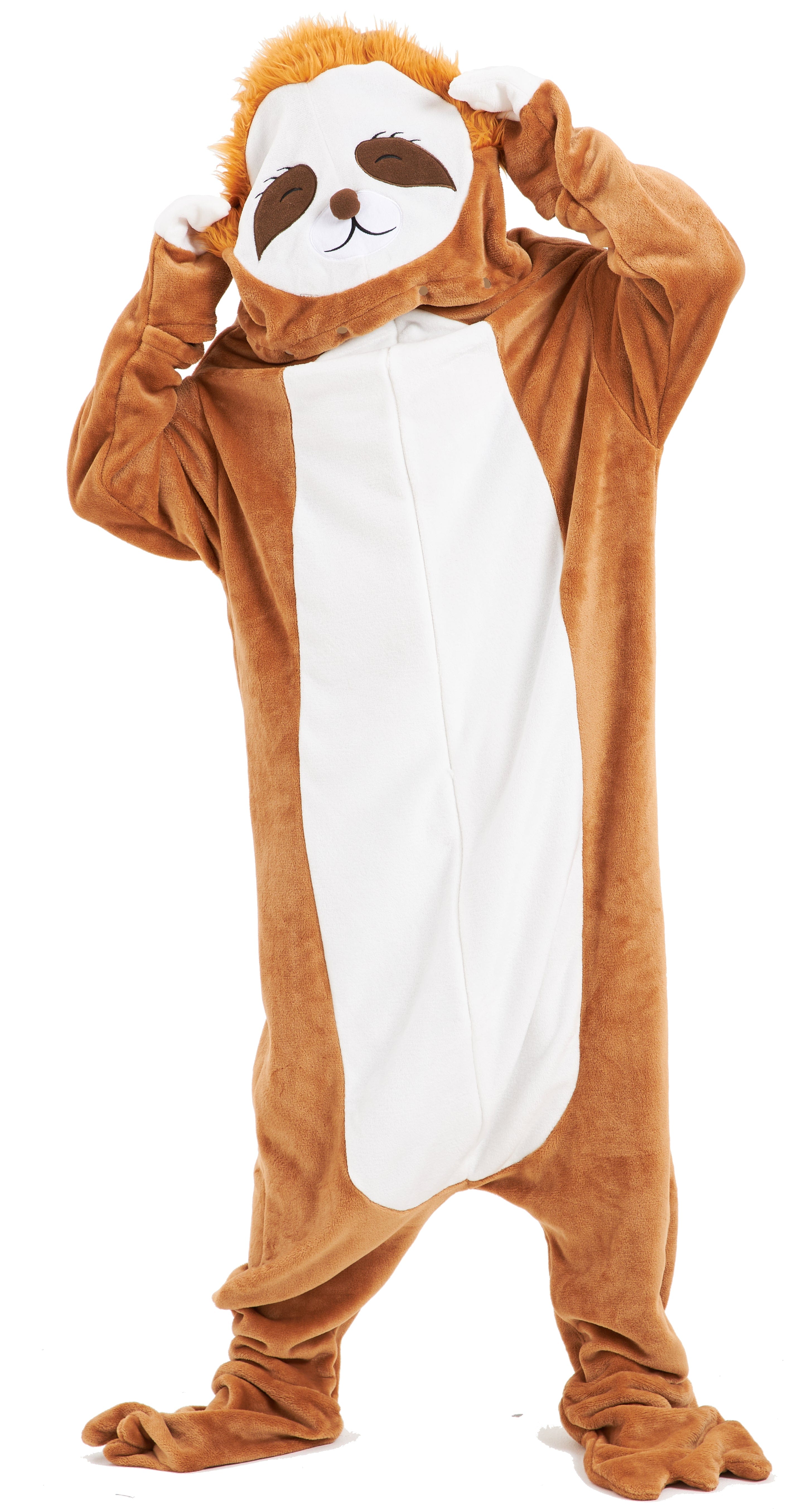OLIVIA ROCCO Oversized Sloth Animal Wearable Fleece Blanket Hoodie for Sofas and Beds