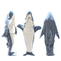OLIVIA ROCCO Wearable Shark Blanket Sleeping Bag For Adults Super Soft Flannel Onesie
