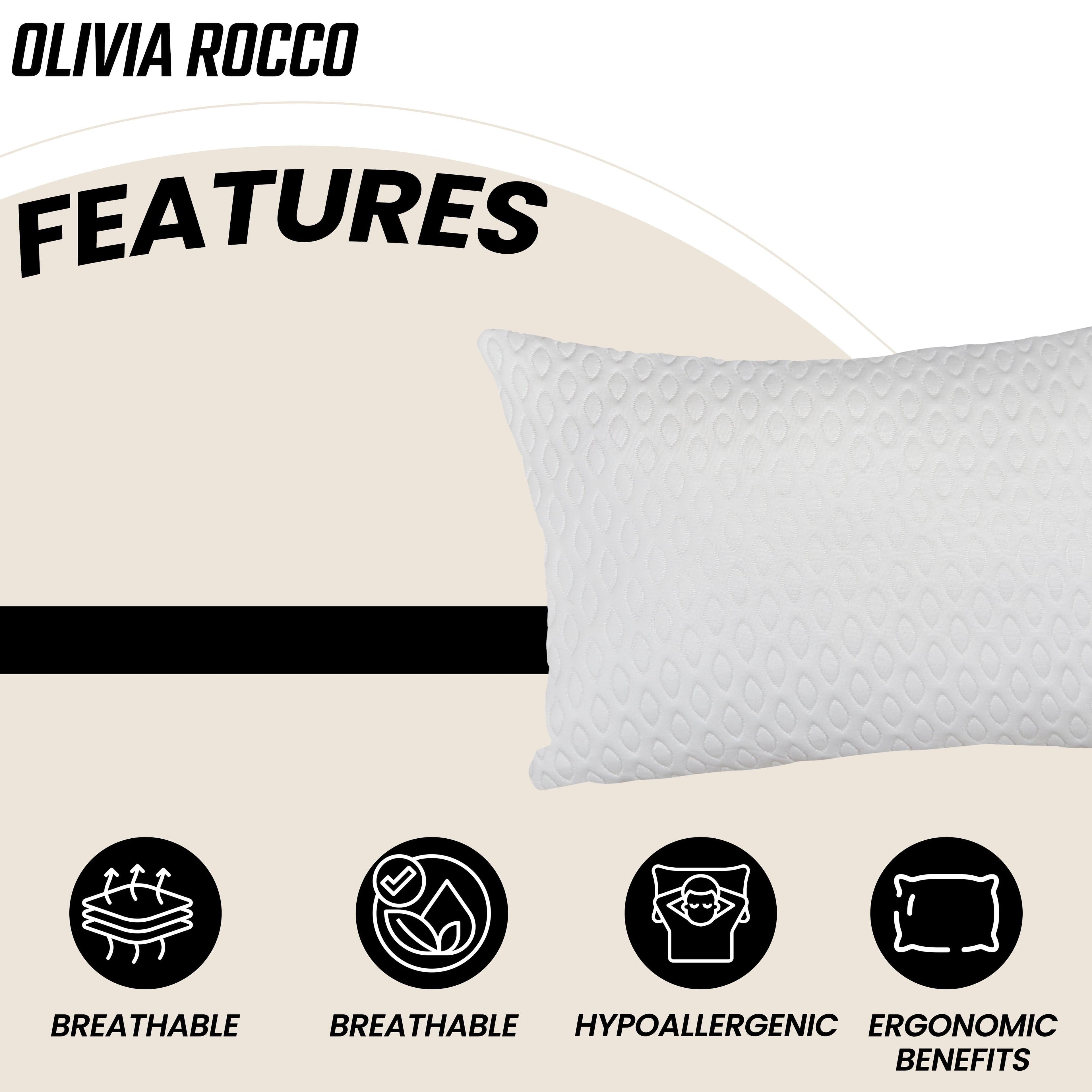 OLIVIA ROCCO Air Flow Pillow Hotel Quality Anti Snore Side Sleeper Premium Fibre Filling
