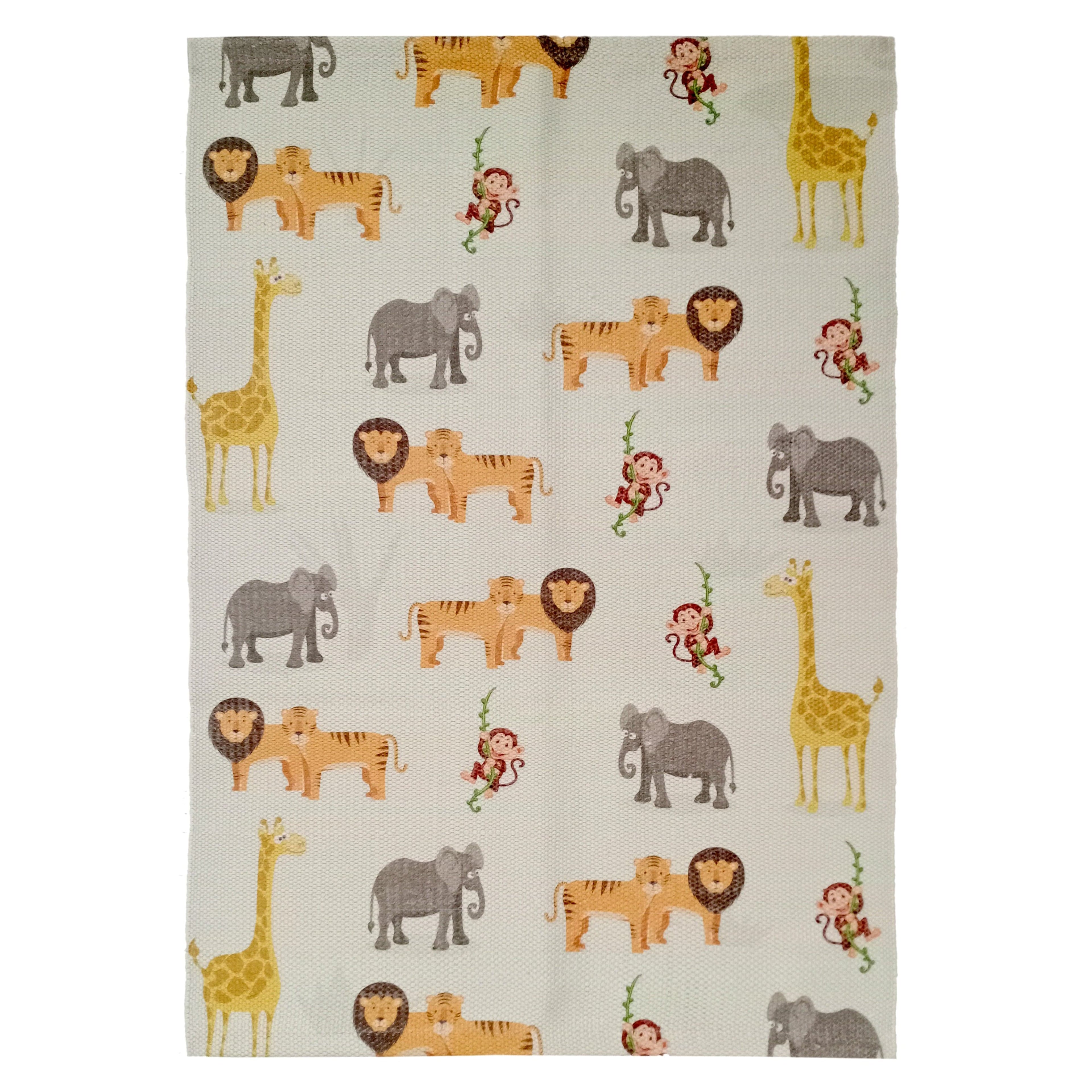 OLIVIA ROCCO Animal Print Rug Safari Non Slip Soft Durable Floor Rug for Living Room