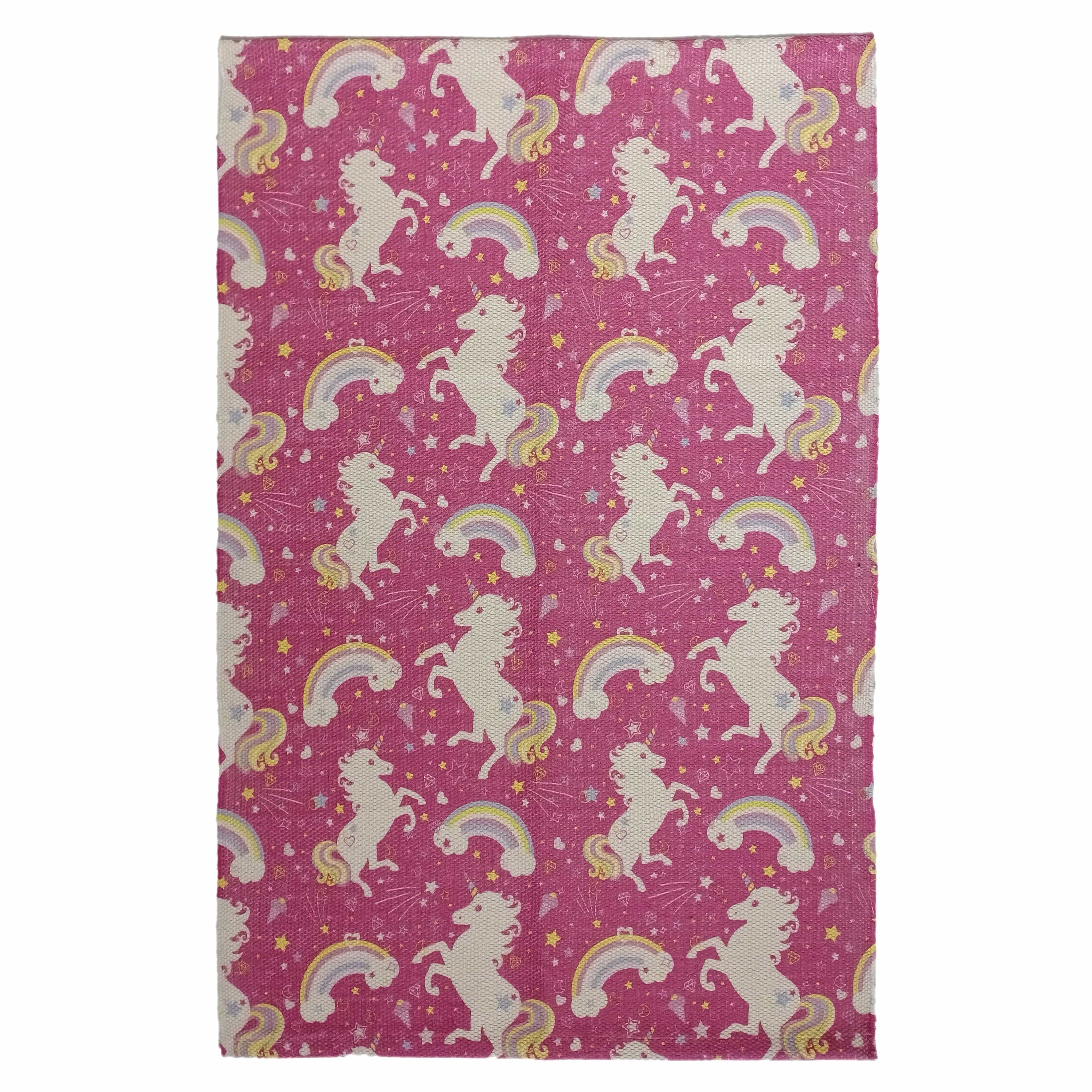 OLIVIA ROCCO Animal Print Unicorn Rug Non Slip Soft Durable Eco Friendly Floor Rug
