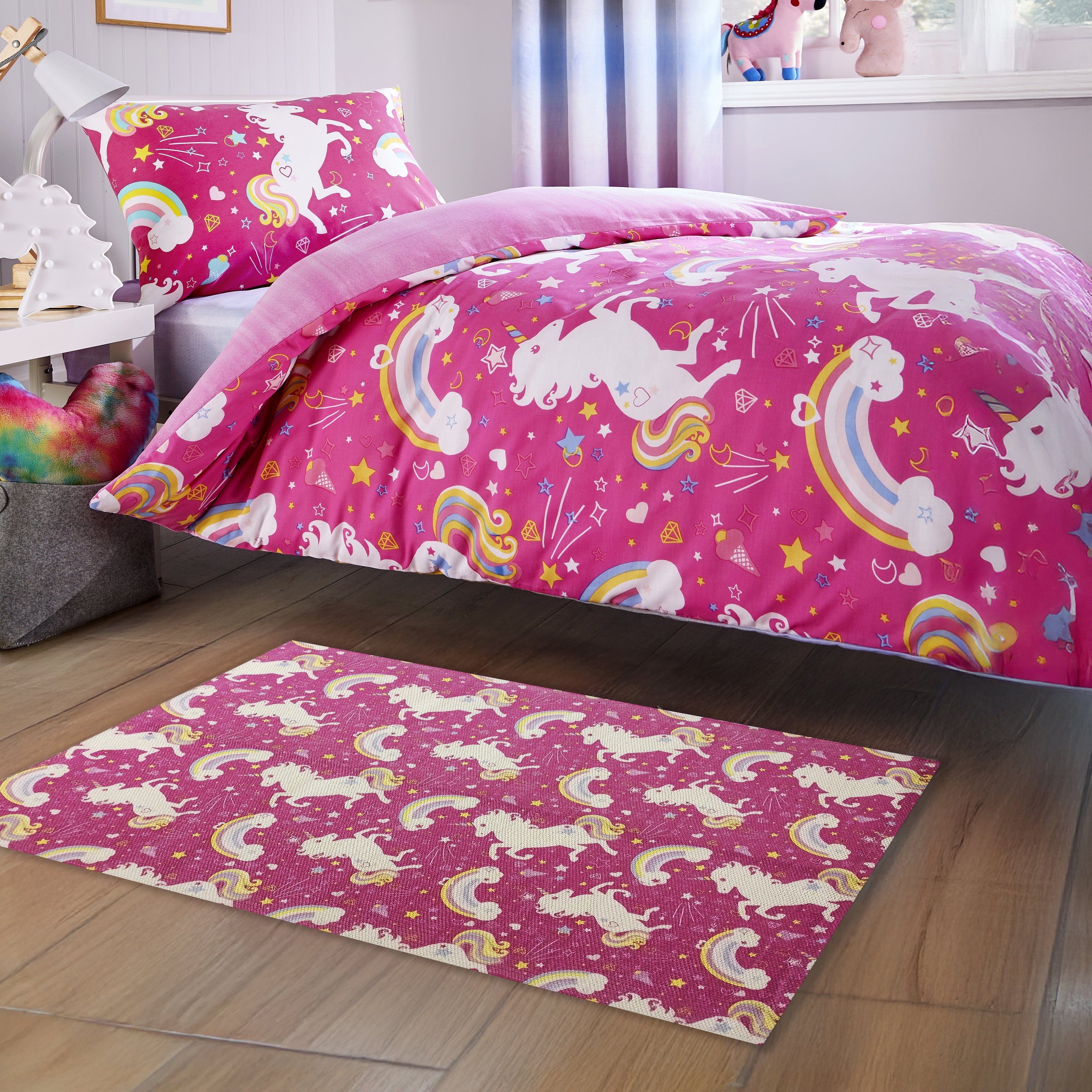 OLIVIA ROCCO Animal Print Unicorn Rug Non Slip Soft Durable Eco Friendly Floor Rug