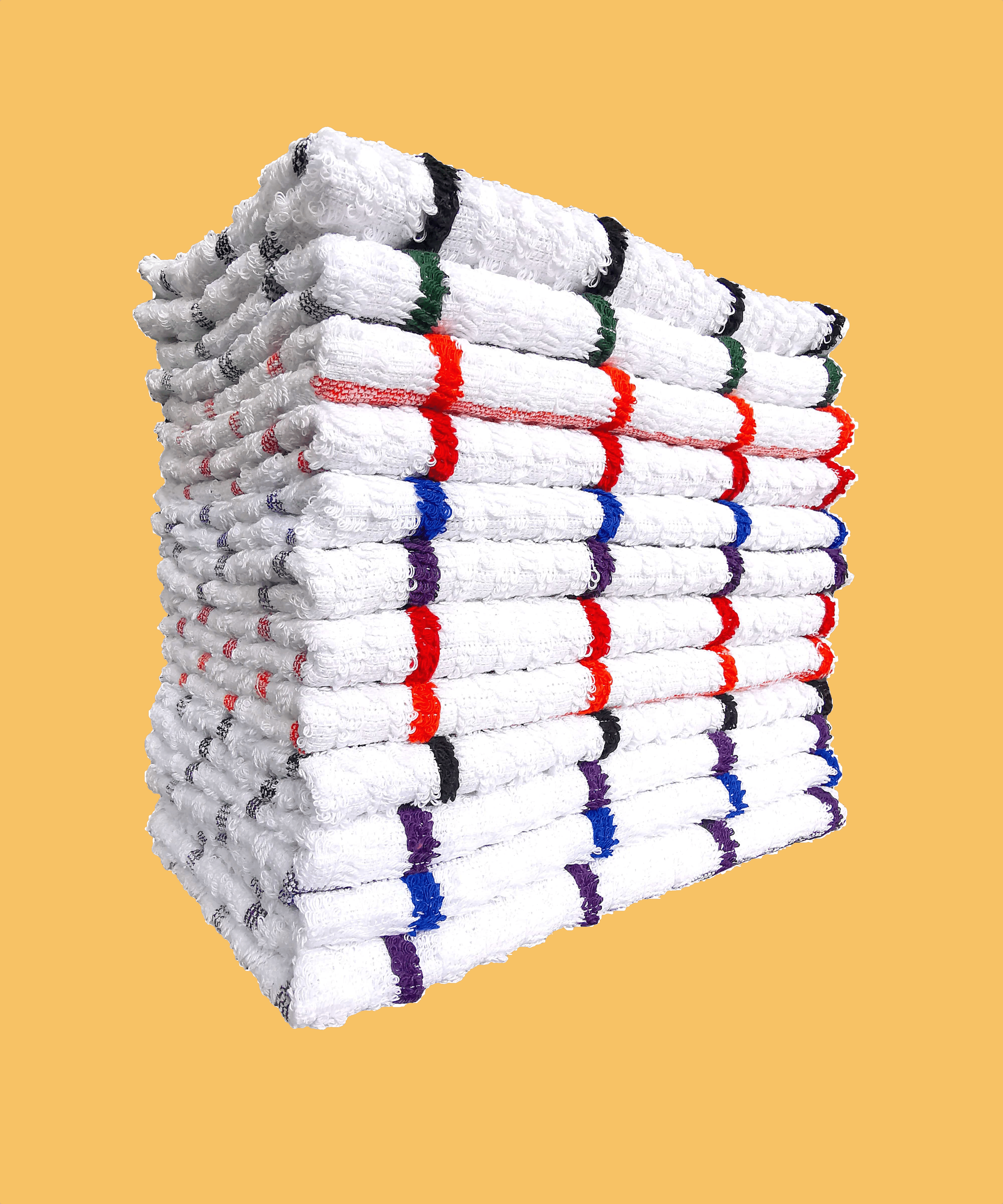 OLIVIA ROCCO Catering Grade Terry Tea Towels Pack Of 12 100% Cotton Super Soft Easy-Care Home Essential