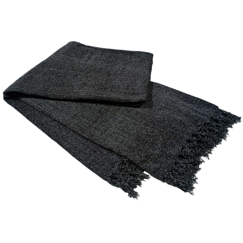 OLIVIA ROCCO Chenille Tassel Throw Blanket for Couch Sofa Chair Bed All-Season Cosy Sofa and Bedroom Layering