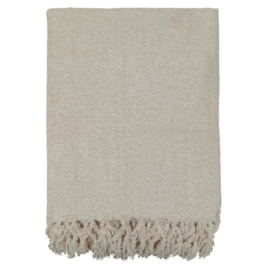 OLIVIA ROCCO Chenille Tassel Throw Blanket for Couch Sofa Chair Bed All-Season Cosy Sofa and Bedroom Layering