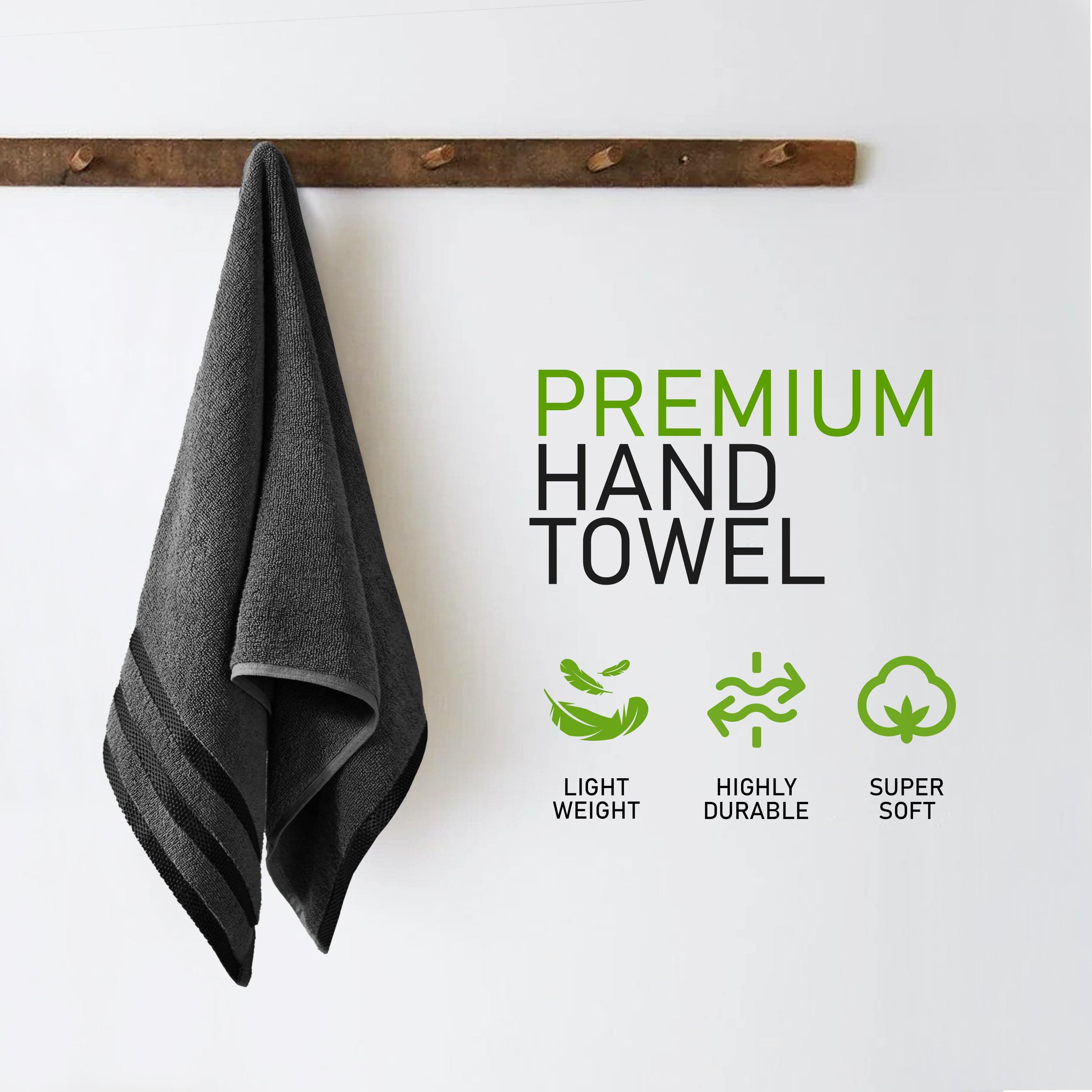 OLIVIA ROCCO Belmont Viscose Stripe Grey Towels 100% Cotton Hotel Quality Super Absorbent