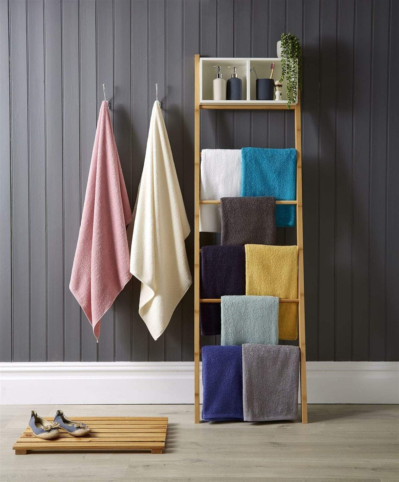 OLIVIA ROCCO Pack Of 4 Large Quick-Drying Indus Valley Cotton Bath Sheets 80x140cm