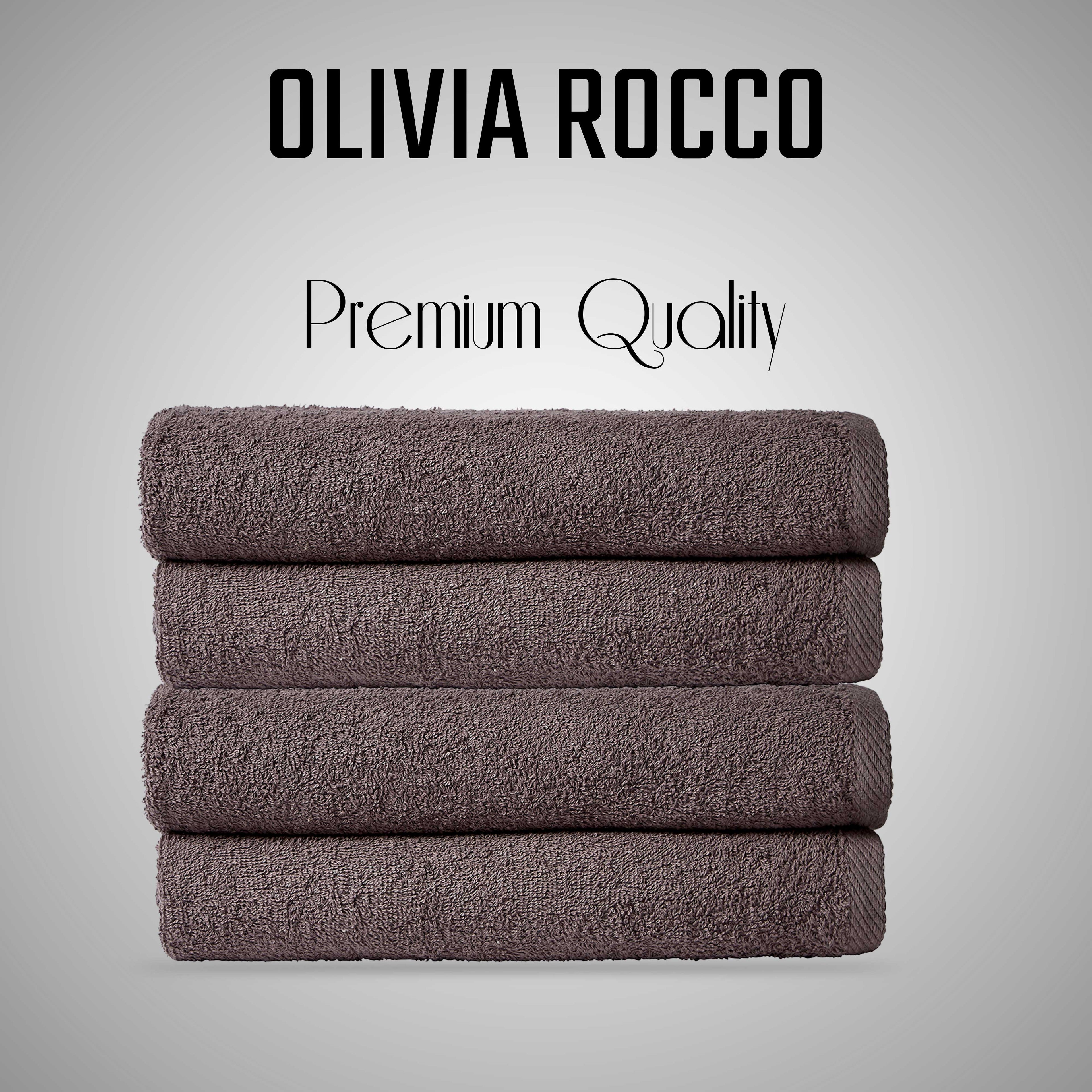 OLIVIA ROCCO Pack Of 4 Large Quick-Drying Indus Valley Cotton Bath Sheets 80x140cm