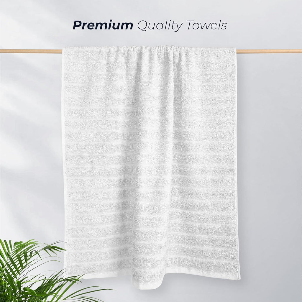 OLIVIA ROCCO Hydro Cotton Ribbed Towels Jumbo Bath Sheets 2 Pack Charcoal Highly