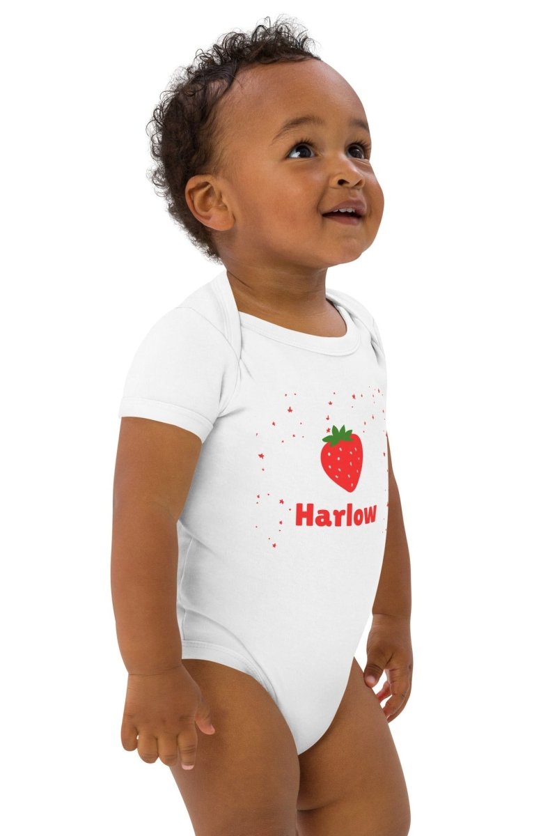 Custom Strawberry Baby Bodysuit