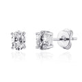 Oval Earrings Created with Zircondia® Crystals